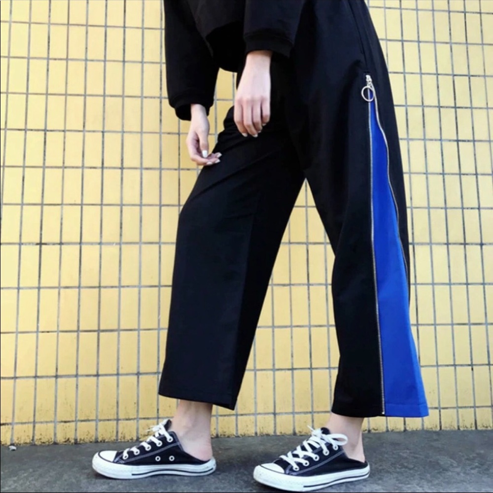 LF High waist wide leg color-block pants